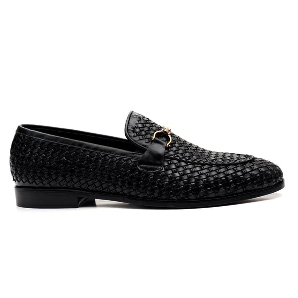 LEATHER SHOES - MJG-0003 BLACK