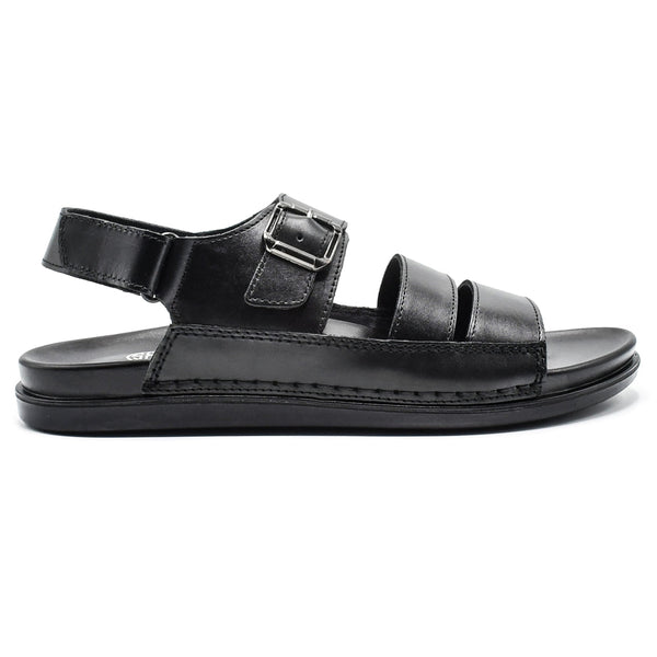 LEATHER SANDAL - AR-108 BLACK