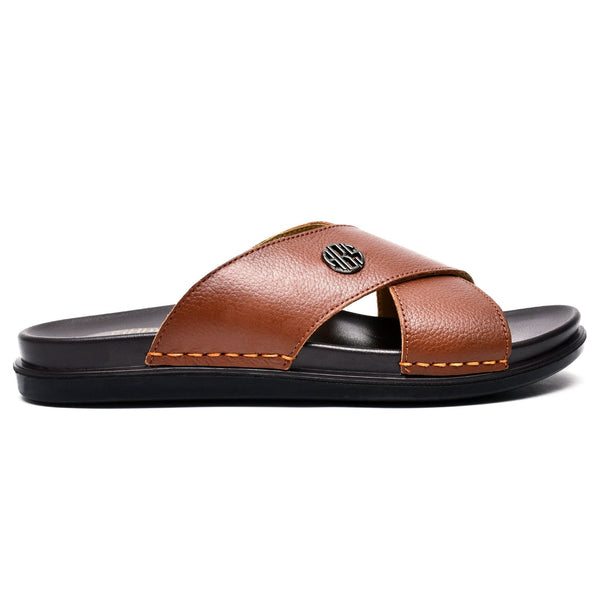 LEATHER SLIPPER - AR-017 TAN