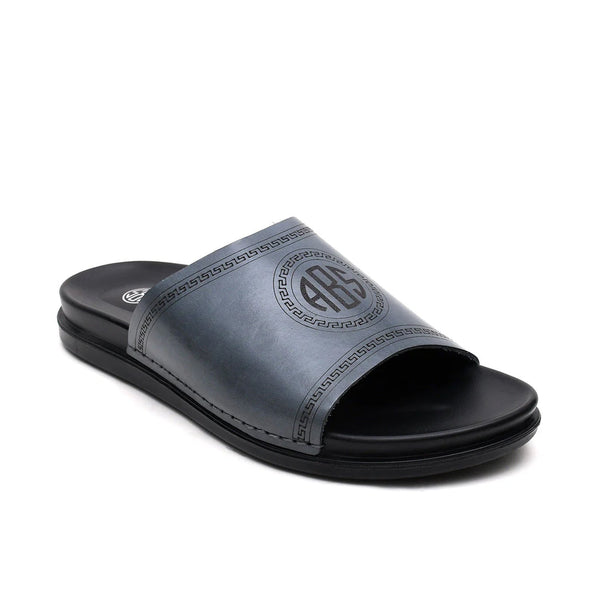LEATHER SLIPPER - AR-010 NAVY