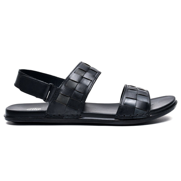 LEATHER SANDAL - CHM-103 BLACK