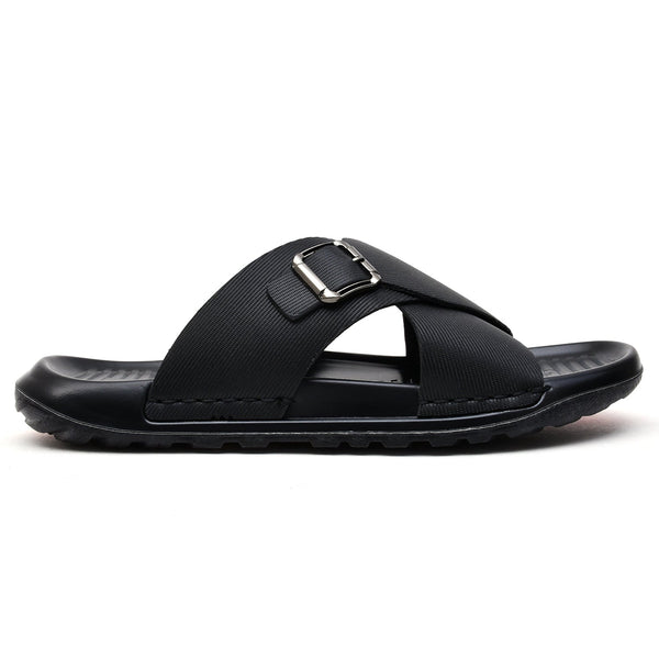 LEATHER SLIPPER - COL-01 BLACK