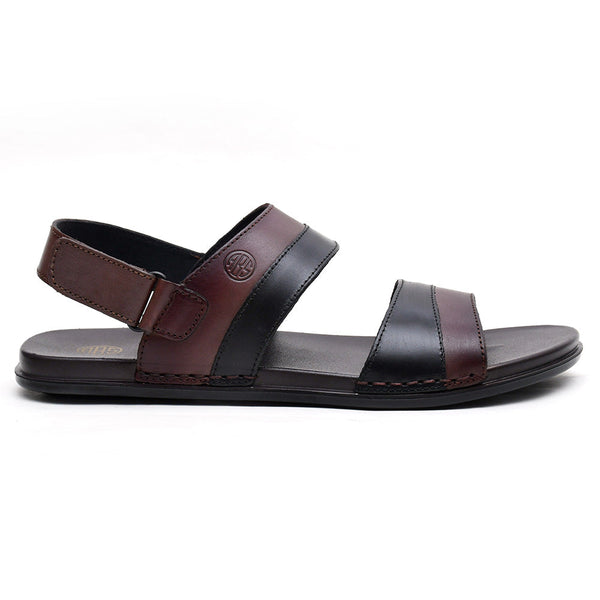 LEATHER SANDAL - CHM-101 BLACK/BROWN