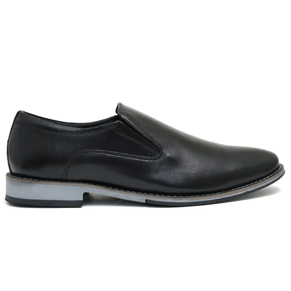 LEATHER SHOES - GARNIZO-015 BLACK