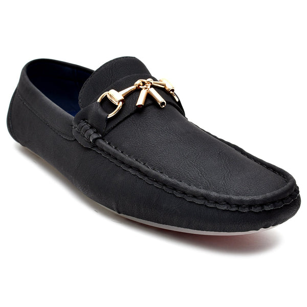 LEATHER SHOES - JA-23728-3 BLACK