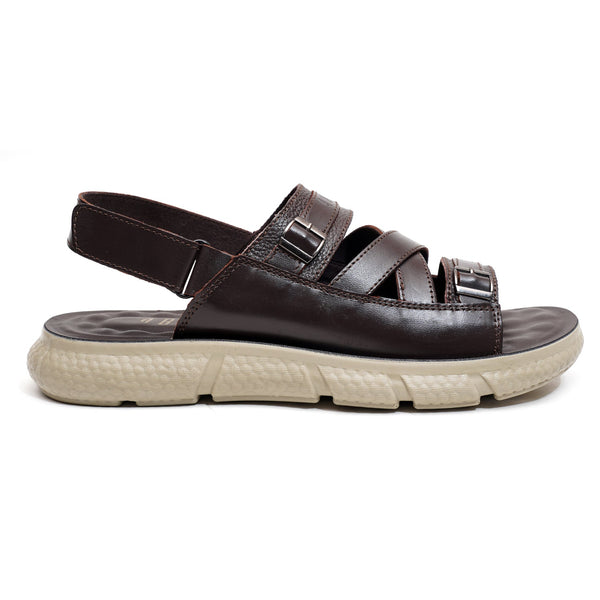 LEATHER SANDAL -NLE-106 BROWN